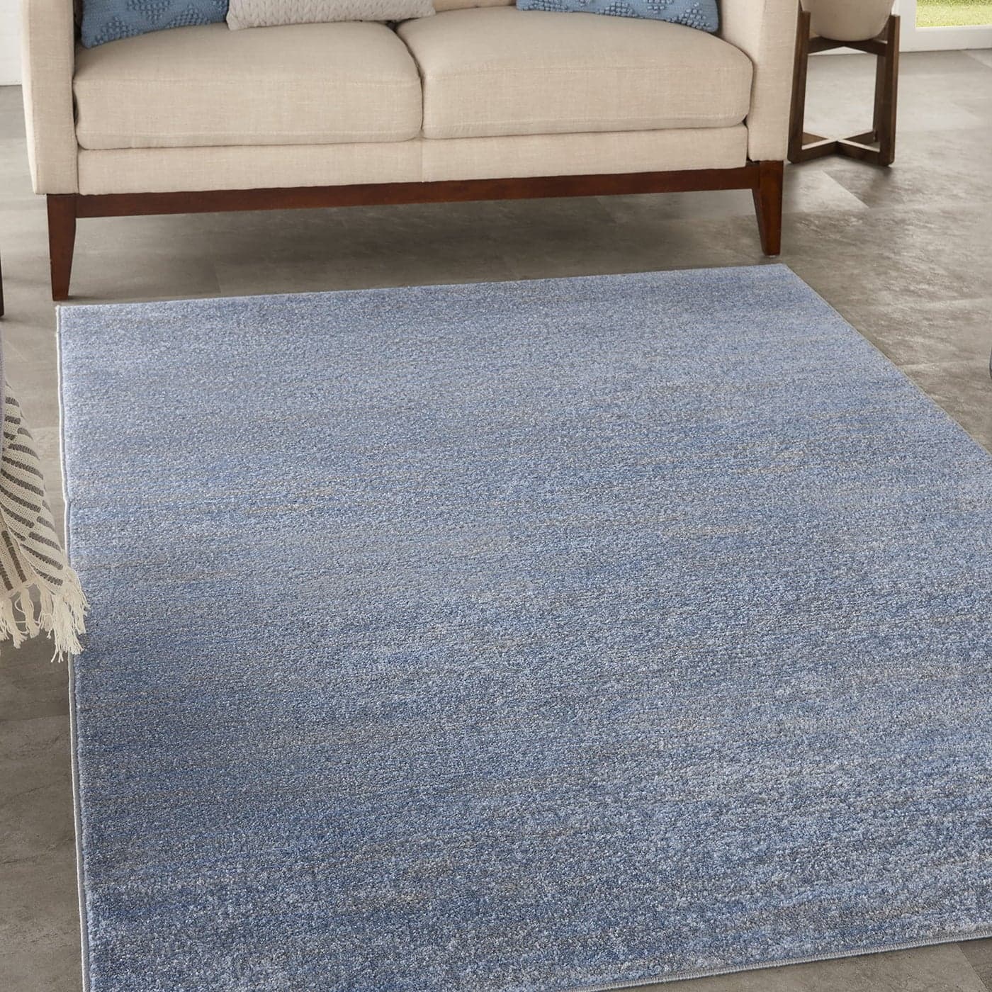 Nourison Essentials 4 x 6 BlueGrey Outdoor IndoorOutdoor Rug