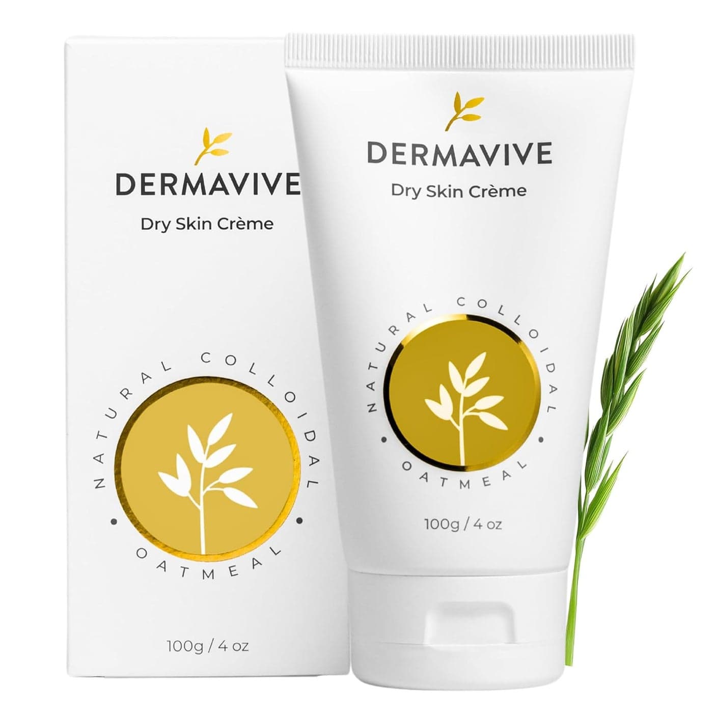 Dermavive Dry Skin Creme Ultra Nourishing Fast Absorbing and Full Body Cream for Extremely Dry Itchy Skin 100g