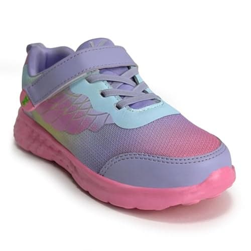 KazarMax Hopits Pink Purple Surge Lightweight Sneakers Shoes for Kids Girls-8 Kids UK