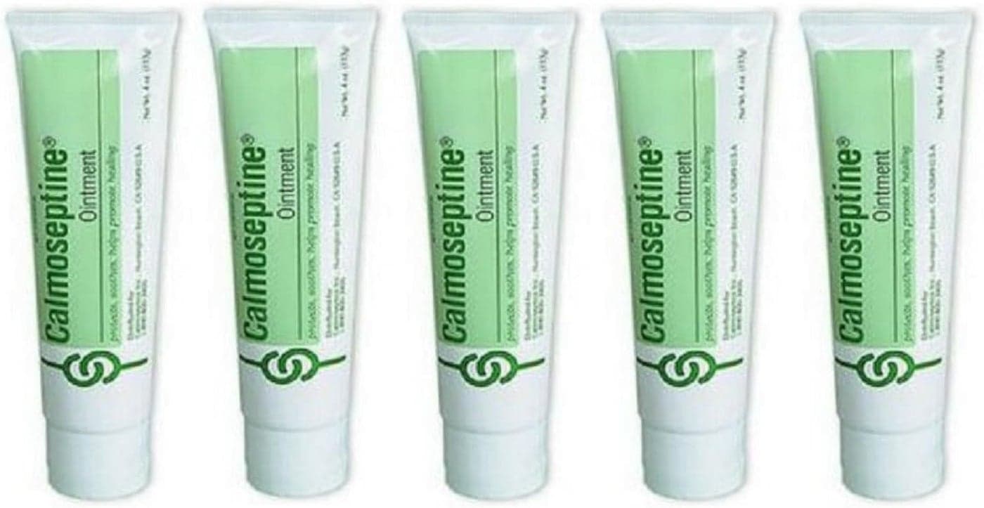 Calmoseptine Ointment Tube to Heal Skin Irritations - 4 Oz (Pack of 5)