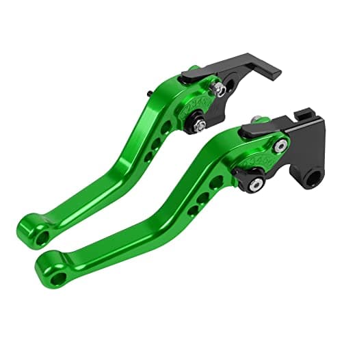 HAONEL Short Brake Clutch Lever Sets CNC Aluminum Replacement for Kawasaki 2017-2025 Z650 Z900 Ninja 650R ER-6F Vulcan S 650 EN650 KLE650 Versys 650 KLZ1000 Versys 1000 ZX-4R (Green)