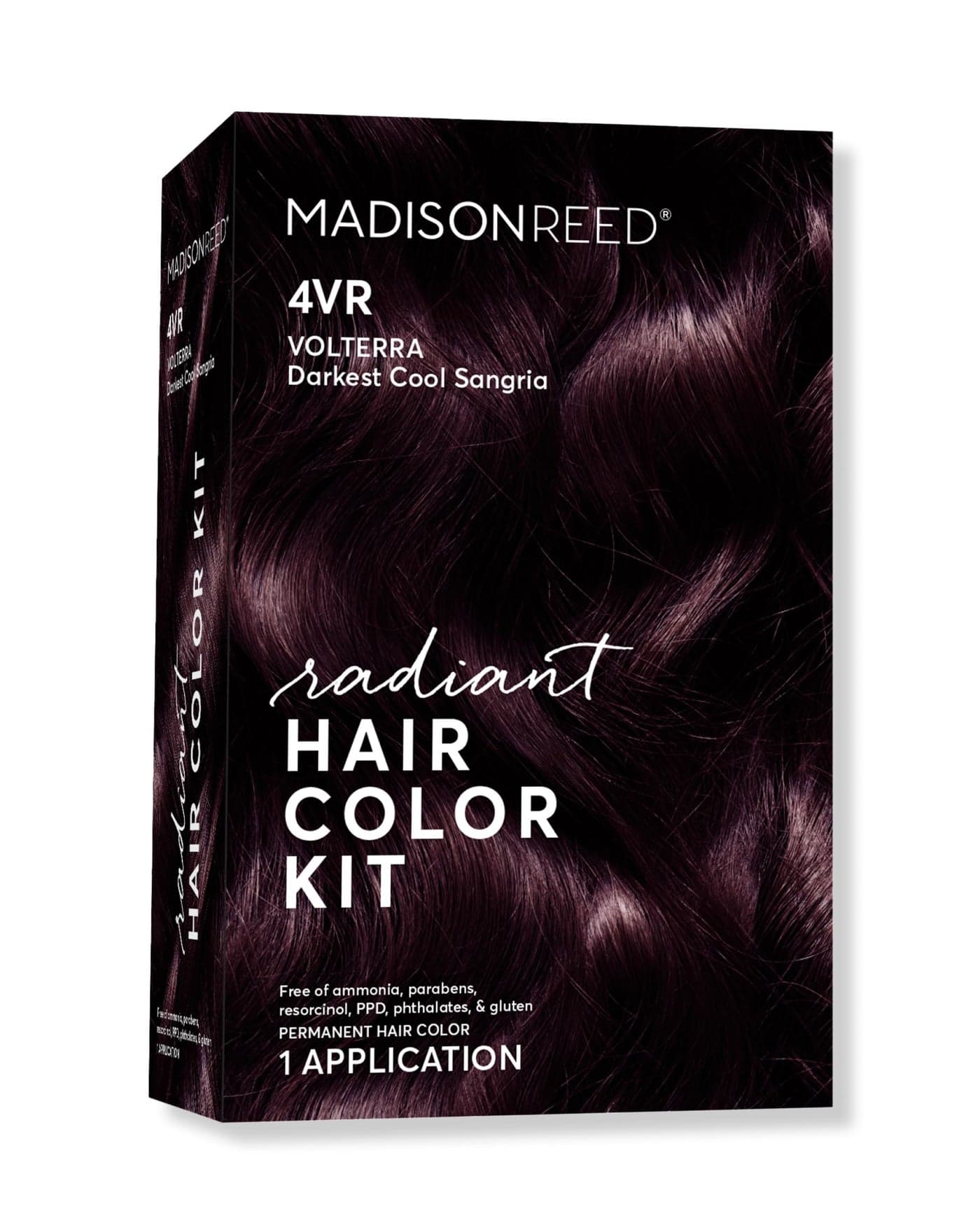 Madison Reed Radiant Hair Color Kit 4VR Darkest Cool Sangria Volterra Amethyst for 100 Gray Hair Coverage Salon Quality Permanent Hair Dye PPDFree AmmoniaFree Packaging Varies 1 Pack