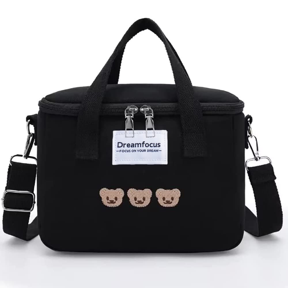 Dreamfocus Cute Insulated Lunch Bag for Girls Large Capacity Handle and Strap Kawaii Lunch Box for Kids Teen Women Work School Gifts