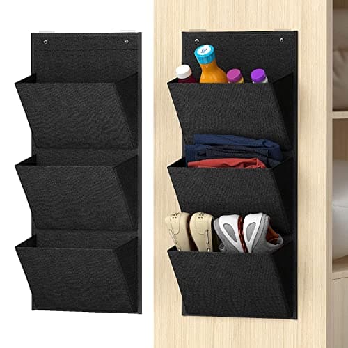 Yocice Wall Mounted Hanging Organizer 2PackShoes RackCan Store 6Pairs of PlusSize SneakersAlso Stores Bootswith Sticky Hanging Mounts Shoes HolderDoor Shoe Hangers SM08Black2