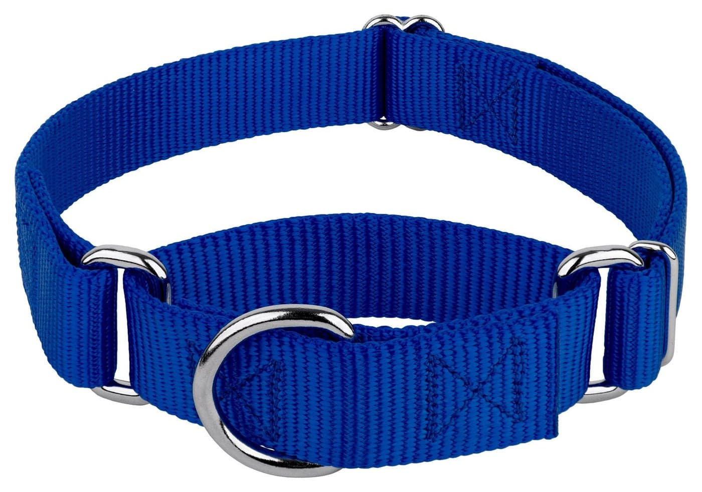 Country Brook Petz - Martingale Dog Collar - Heavy-Duty Training Collar with No Buckle - Service Dog Collar for All Pups - 10+ Cool Colors (Royal Blue, 1 Inch, Large)