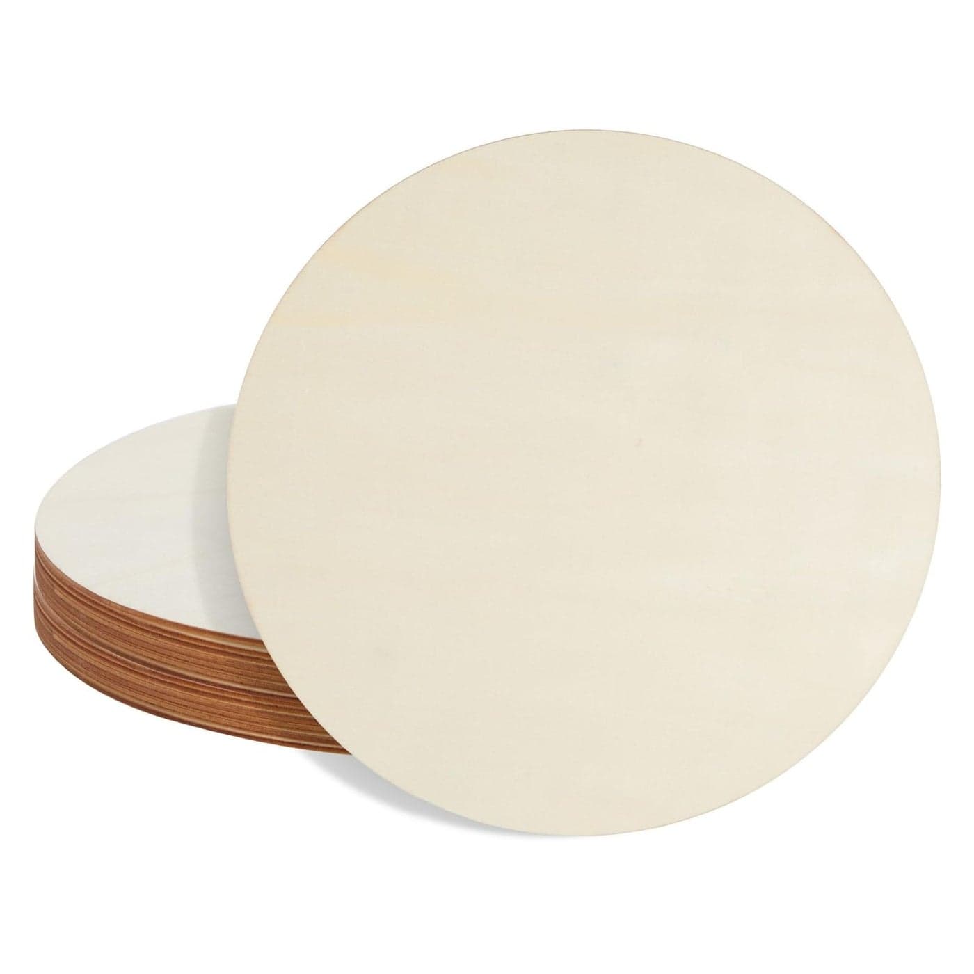 Unfinished Wood Round Circle Cutouts 12 Inch Round Wooden Discs for Crafts Projects Wood Burning Painting Decor 8 Pack