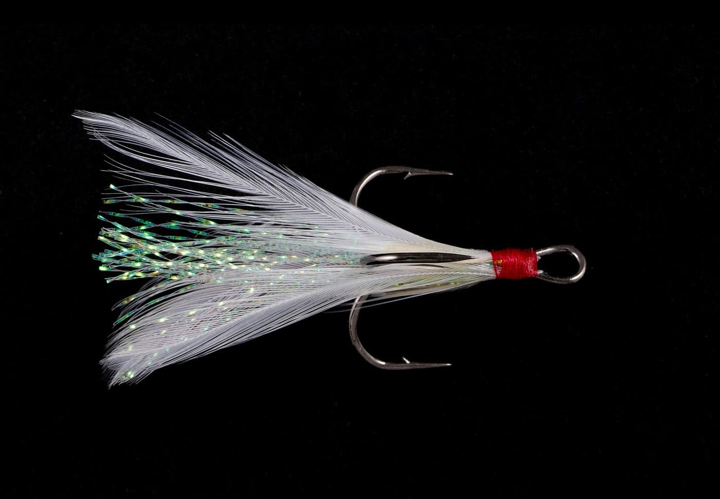 Owner American Tournament Trailer Treble 4 Hook (2-Pack), White Flash