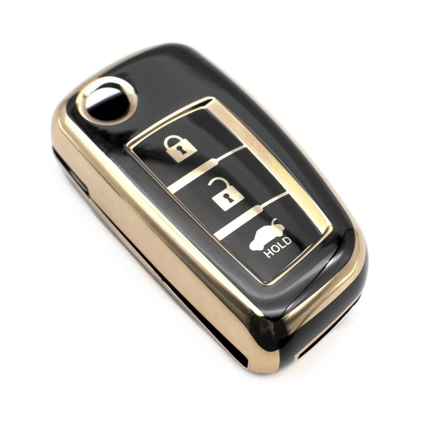 FEYOUN Key Fob Cover Compatible with Nissan Rogue Rogue Select Rogue Sport Flip 3 Buttons TPU Remote Keyless Key Fob Case Protection Shell Accessories Black