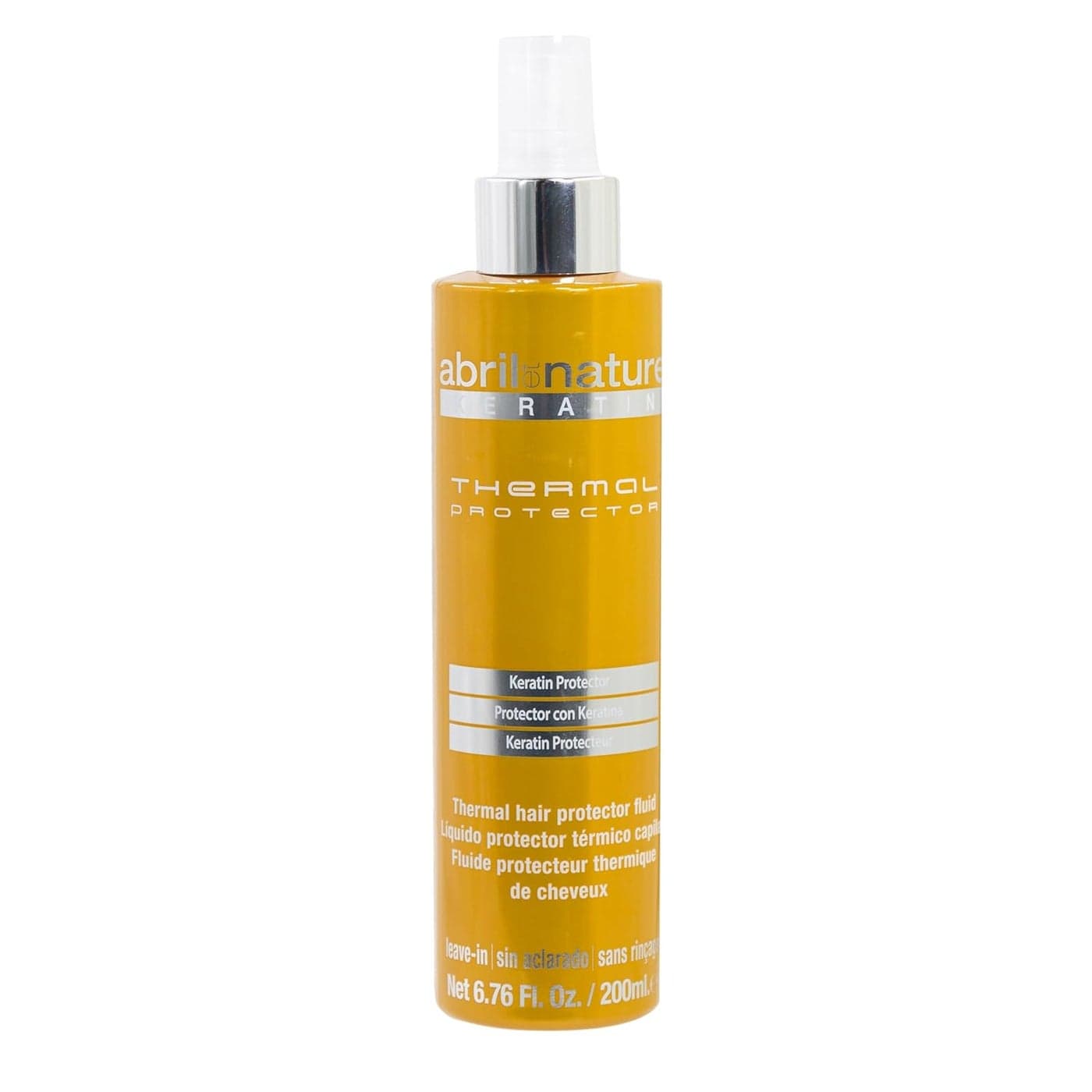 abril et nature - Keratin Repair Thermal Protector - All Hair Types - Protects Hair from Straighteners and Hair Dryers - With Keratin - Hydrated and Soft Hair - 200 ml