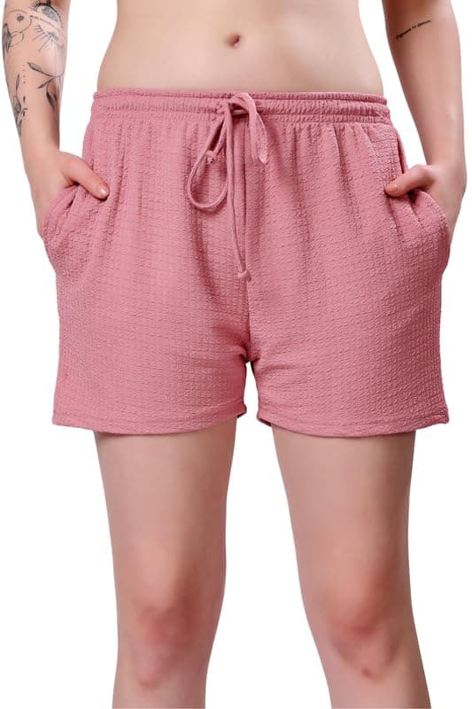 London Hills Women's Shorts || Half Pants || Womens Shorts || Half Short for Women Pink