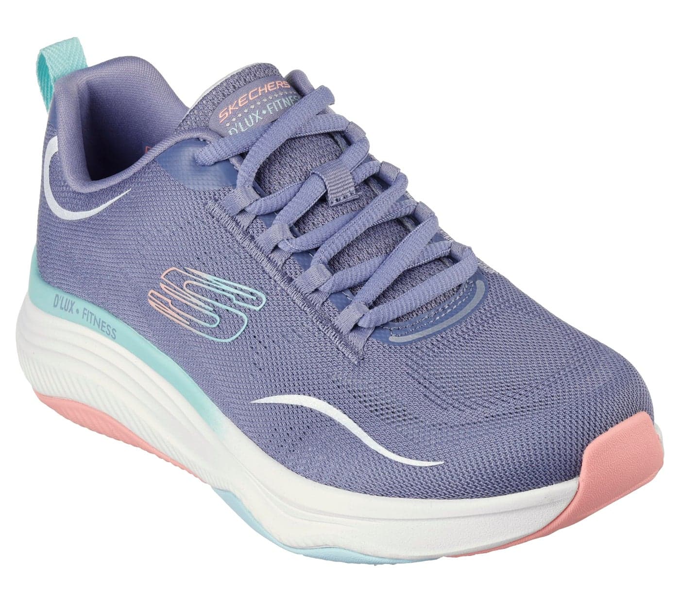 Skechers Womens Relaxed FIT: D'LUX Fitness Slate Pink Casual Sneakers, 3 UK