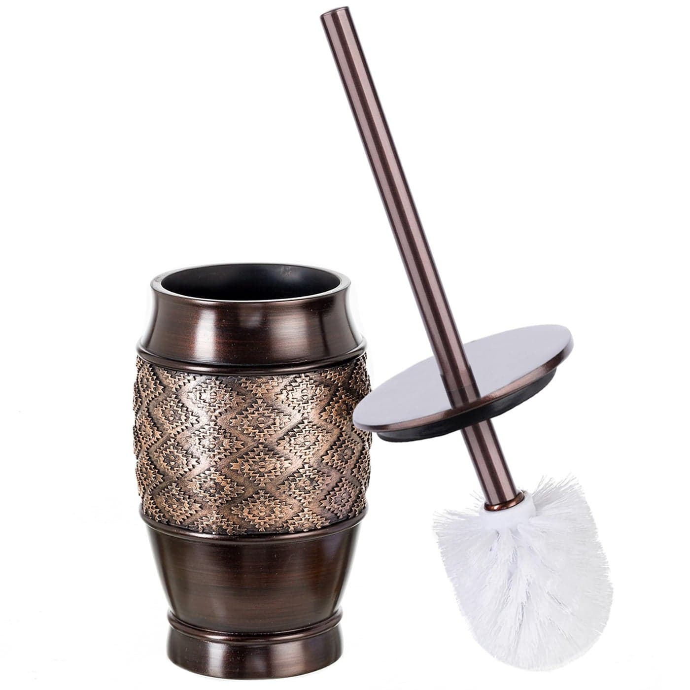 Creative Scents Dublin Brown Toilet Brush Set Toilet Bowl Cleaner Brush and Holder Decorative Toilet Bowl Scrubber Space Saving Designed Toilet Bowl Cleaner