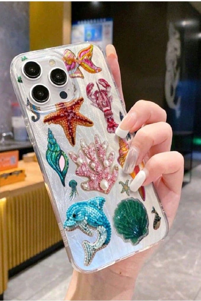 Elegant Cover Case For Iphone 13 Pro Max Anti Slip Trendy Stickers Design