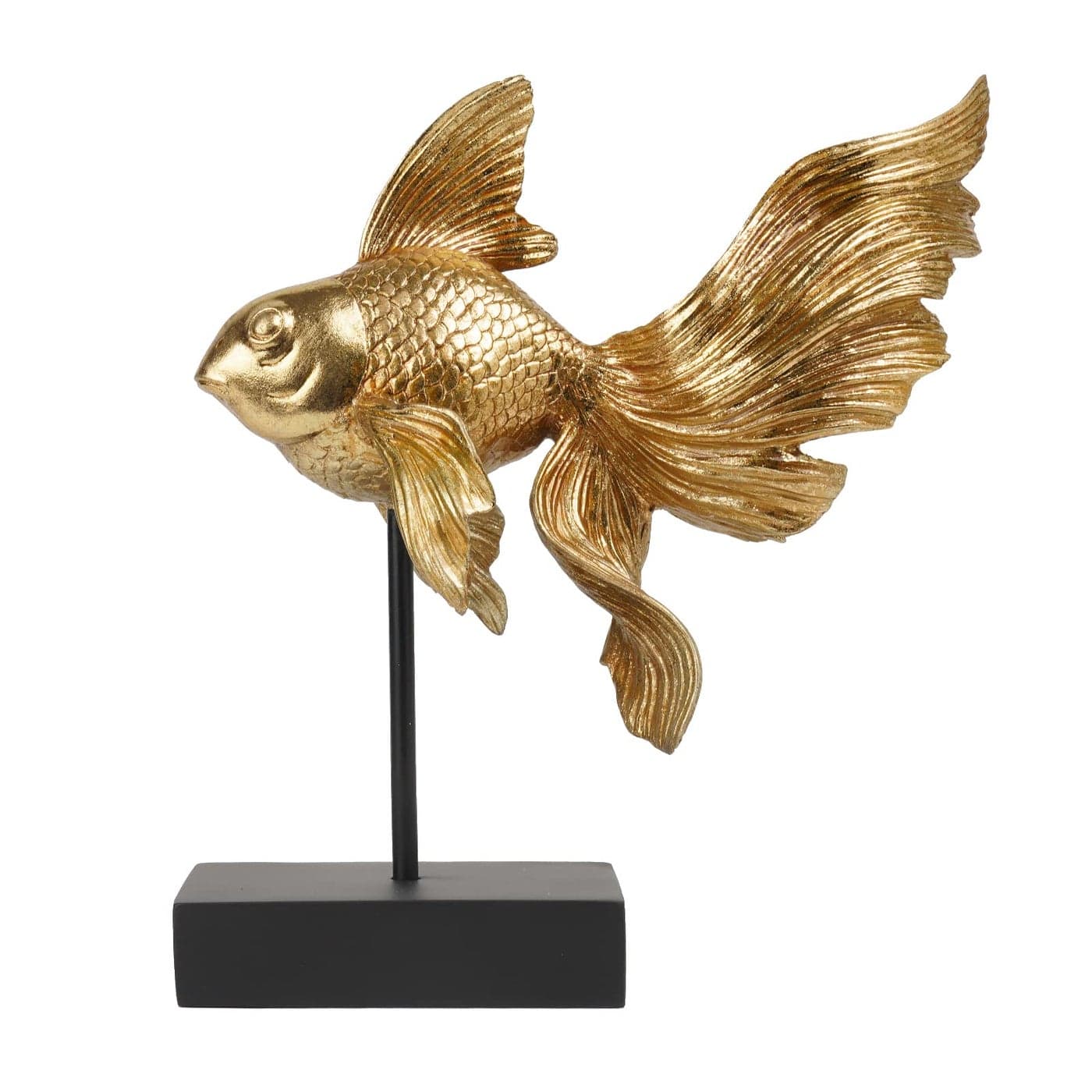 Guichifun Collectible Figurine Goldfish Statue Decor Betta Sculpture Decoration Luckly Wealth Resin Fish Figurines Office Shelf Sculpture Home Decor Birthday Gifts for Father 1025 X 5 X 11 inch