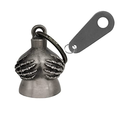 GARGOYLE BELLS Motorcycle Bell with Hanger Key Chain with Delicate Luck Bell 3D Design Zinc Alloy Unisex Keychain Biker Accessories