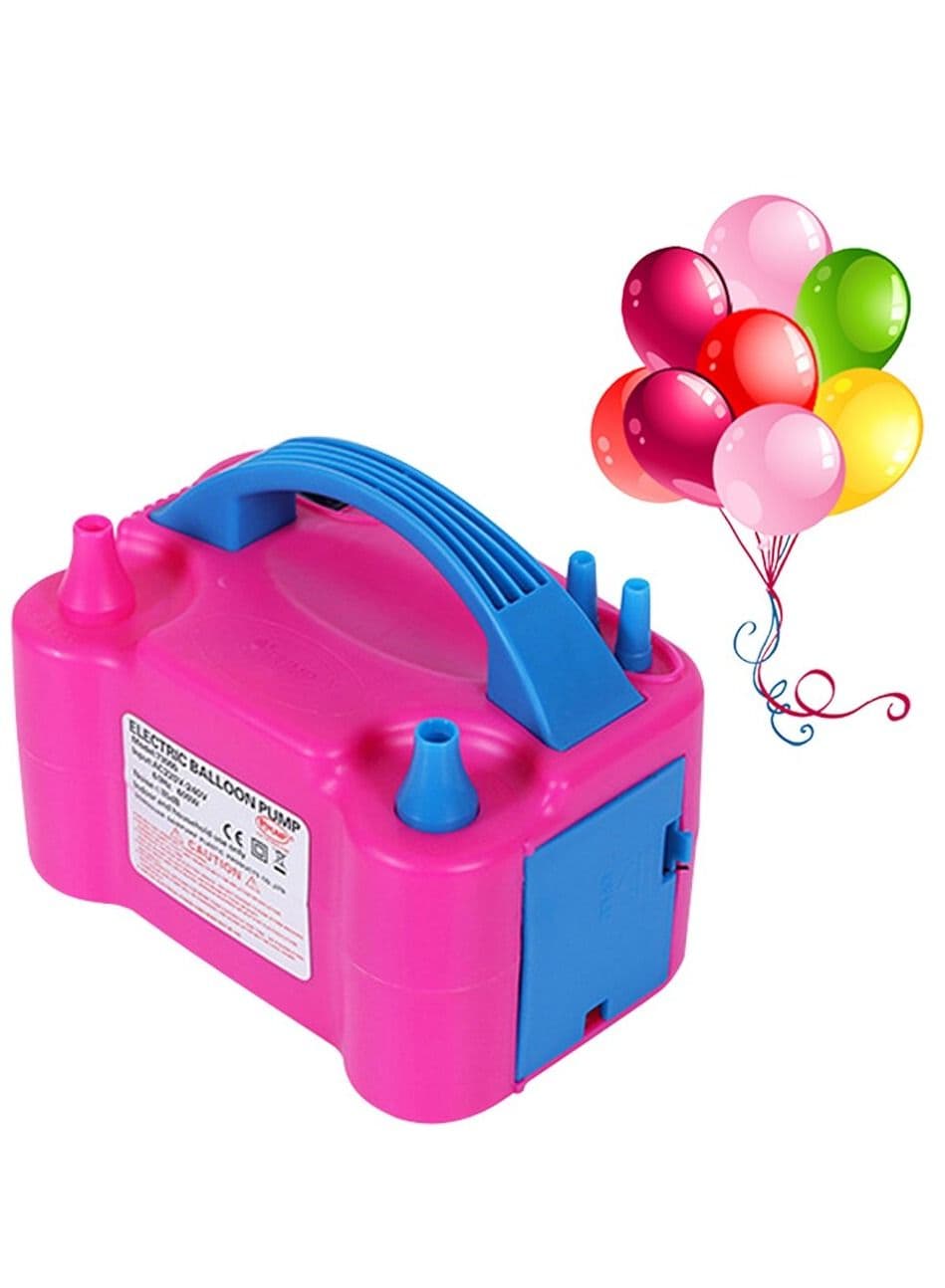 Portable Dual Nozzle Electric Balloon Blower Pump Inflator for Birthday House Anniversary Party Bedroom Decoration