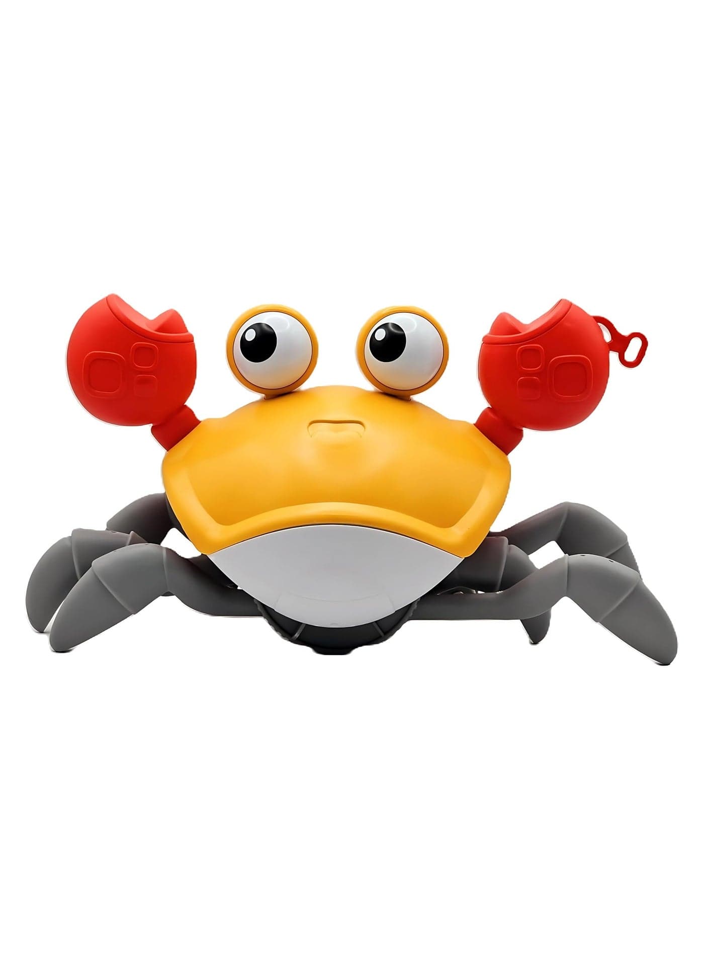 Twisoo Manual Crab Bath Toy – Wind-Up Walking Baby Toy for Land & Water, No Battery Needed, Pull String Spring Switch Action, Fun Moving Toy for Toddlers, Bath Time & Floor Play (Yellow)