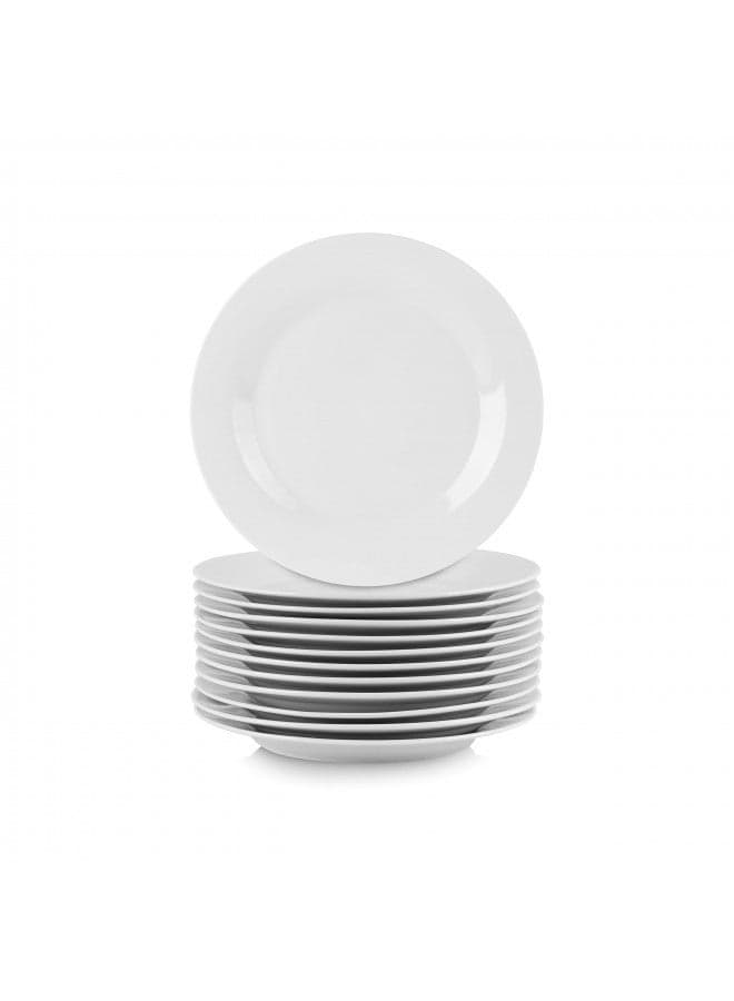 10 Strawberry Street 7.5" Catering Round Salad/Dessert Plate, Set of 12,White