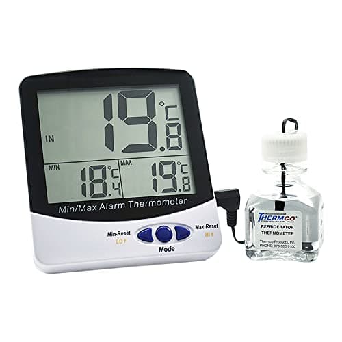 Thermco ACC895AMB Large Digit Triple Display 30ml Bottle Digital Thermometer, Ambient / Room Application, -50 to 70°C Range