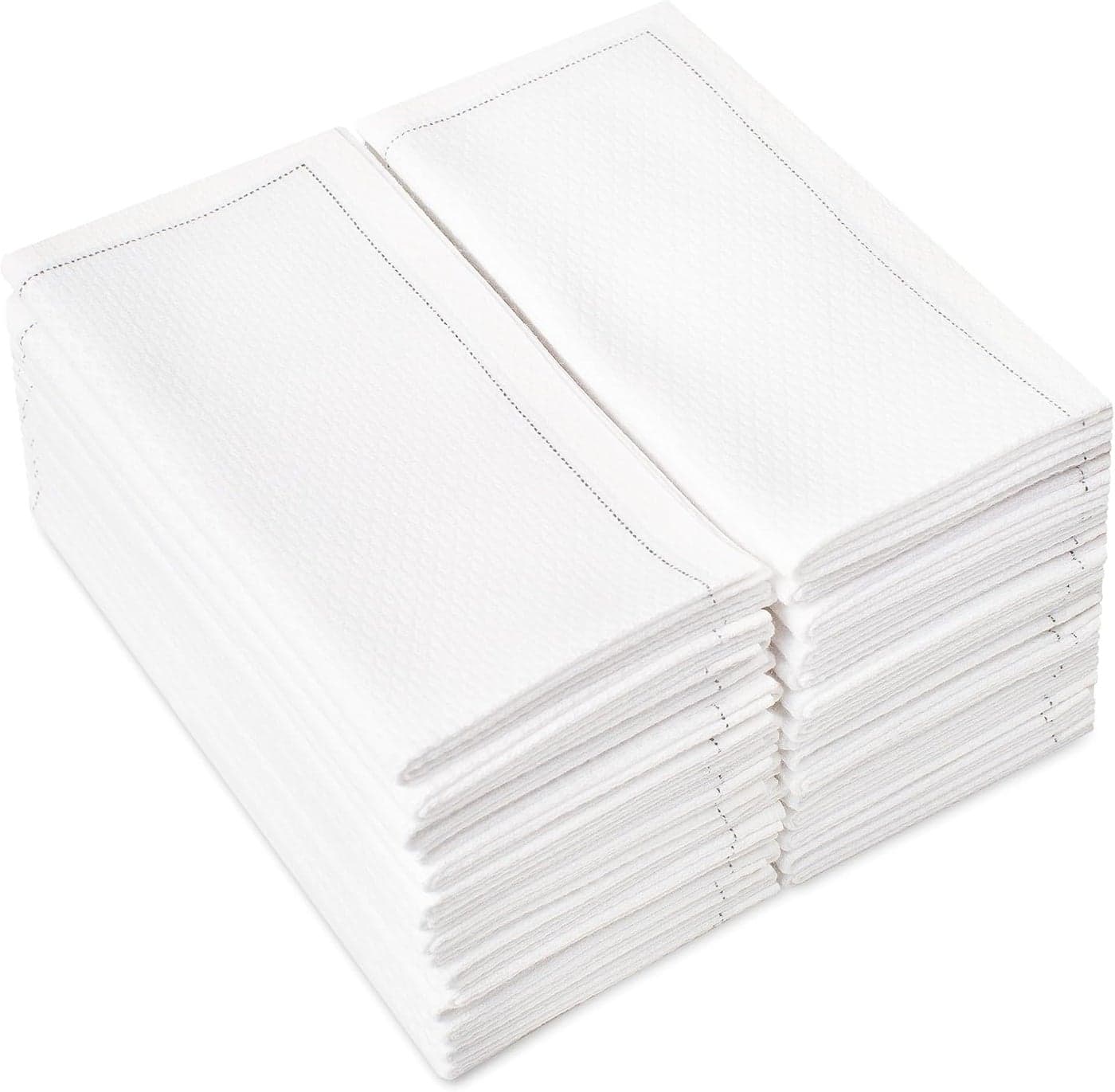 FIVE STAR NAPKINS White Hand Towel 100 Cotton Disposable Hand Towels for Bathroom Paper Guest Napkins Paper Hand Towels Bathroom 106 x 106 Folded 5 x 3 30 Units