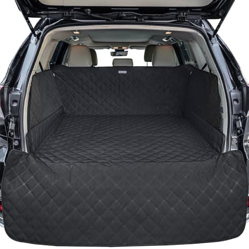 ALLANSING SUV Cargo Liner for Dogs - Heavy-Duty 900D Oxford Waterproof Pet Cargo Protector with 3-Sided Zippered All-Round Protection & TPU Suction Cups, Fits Midsize & Large SUVs and Minivans