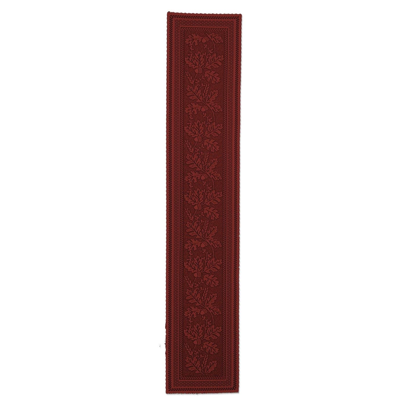 Heritage Lace Oak Leaf 14 X 72 Dark Paprika Runner