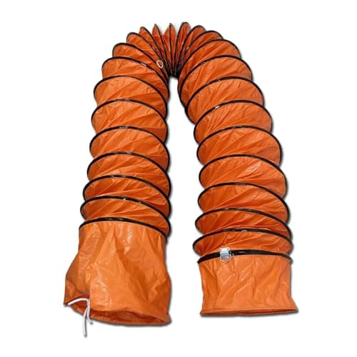 32FT PVC Flexible Duct Hose 10 Inch Duct Hosing with Adjustable Rope for Utility Blower Exhaust Fan Ducting Hose Folding exhaust duct Easy Storage10 In32Ft
