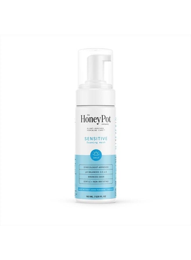 Sensitive Feminine Wash - Herbal Infused Natural Hygiene Wash for Sensitive Skin Types - PH Balanced Plant Based Feminine Products - 5.51 Fluid Oz.