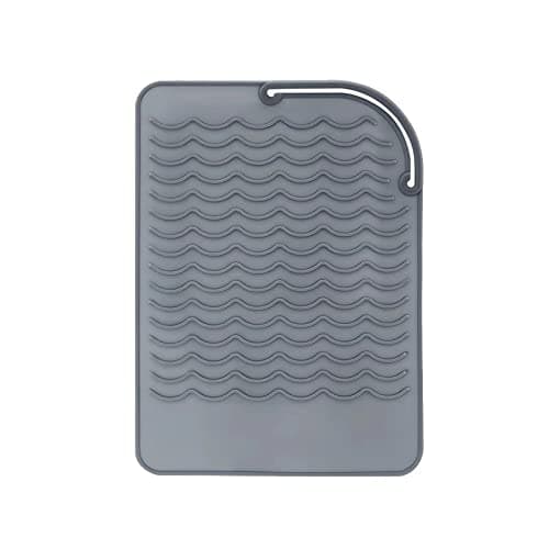 Heat Resistant Mat for Curling Iron Flat Irons and Hair Straightener Hair Styling Tools 9 x 65 Food Grade Silicone Grey