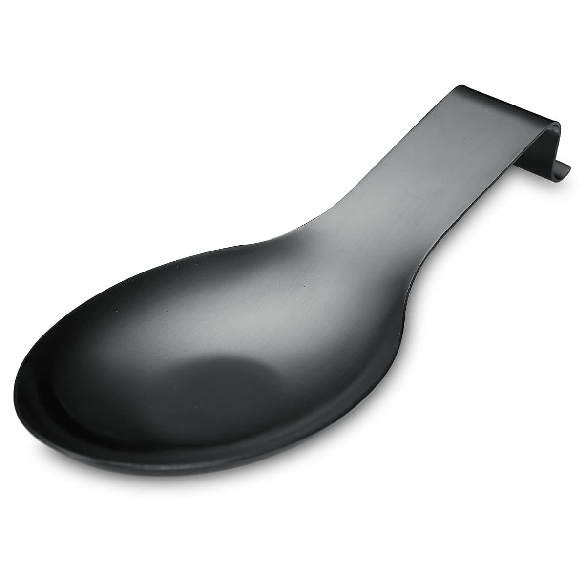 Matte Black Spoon Rest Stainless Steel Spoon Holder for Stove Top kitchen utensils Holder for Ladles Tongs Spatula Stove Spoon Holder Pot Lid Holder Dishwasher Safe 1PC95 Inch
