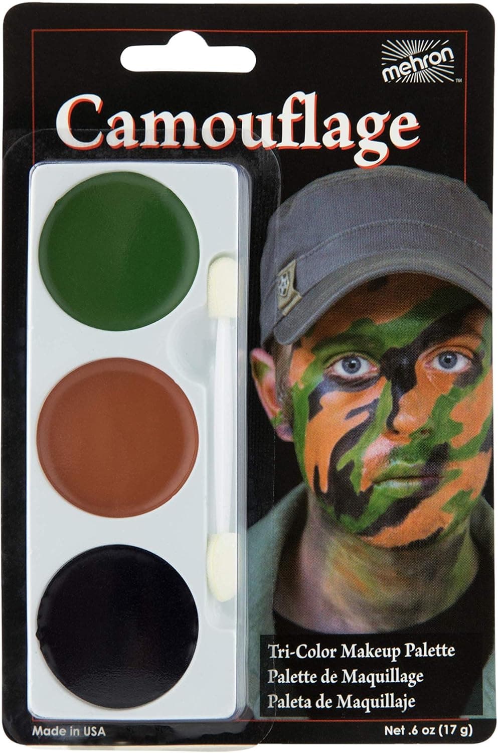 Mehron Makeup TriColor Halloween Makeup Palette CAMOUFLAGE