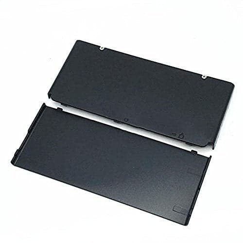 for New 3DS 2015 Version Front Back Faceplate Plates Upper & Back Battery Housing Shell Case Cover (Black)