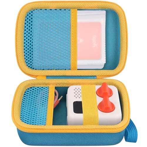 co2CREA Hard Case Compatible with Yoto Mini 2024 Edition Kids Audio Music Player Children Speaker Plays Audiobook Cards Radio and Card Holder Hold up to Yoto 36 Cards Sky Blue Case