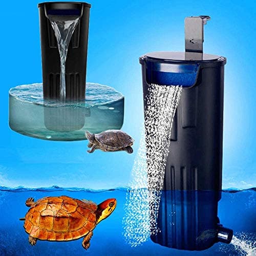 LONDAFISH UltraLow Water Level Turtle Filter 600LH Submersible Aquarium Filter wWaterfall Oxygenation Quiet Operation for 1040 Gallon Tanks