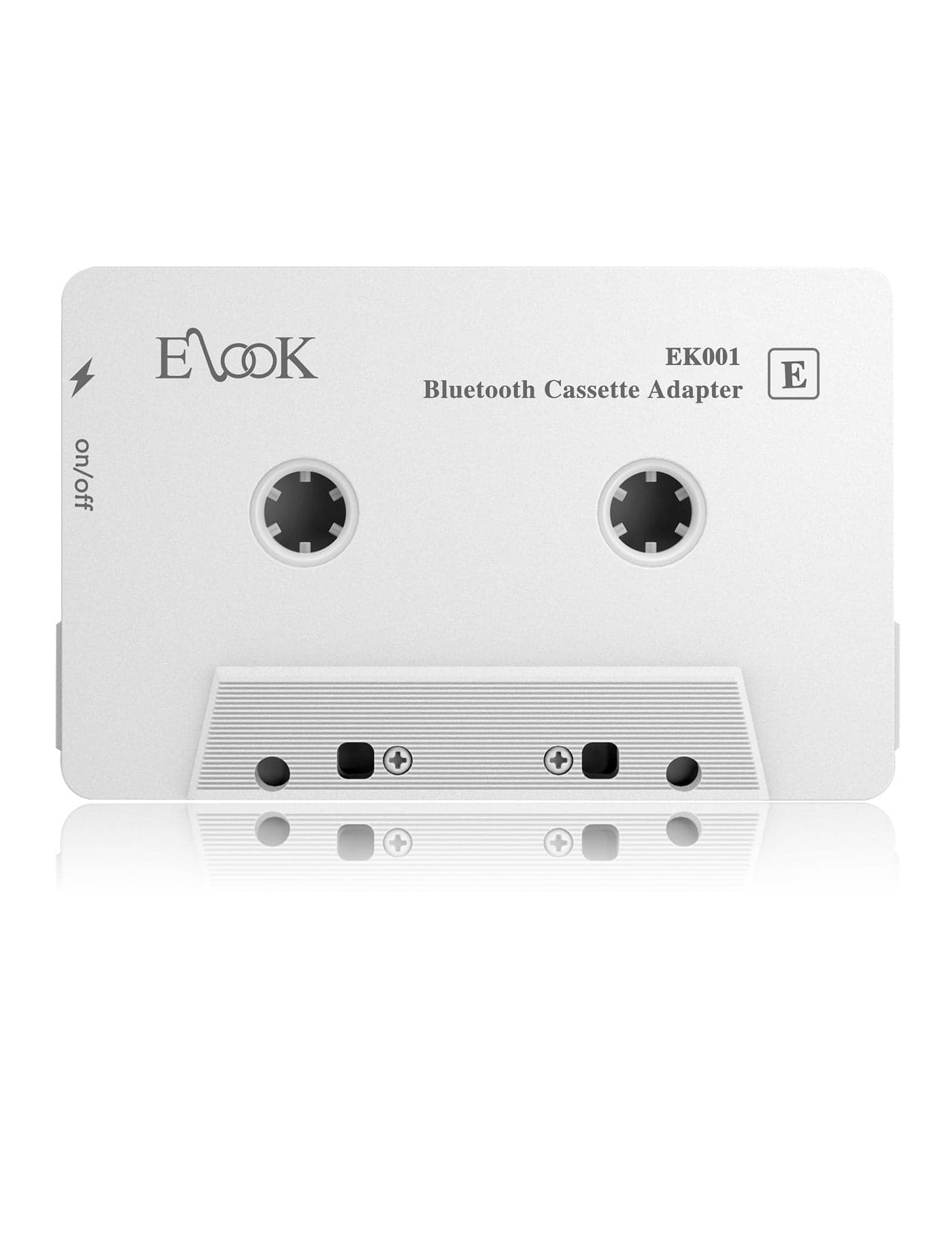 Elook Car Audio Receiver, Bluetooth Cassette Receiver Tape Aux Adapter Player with Bluetooth 5.0, White