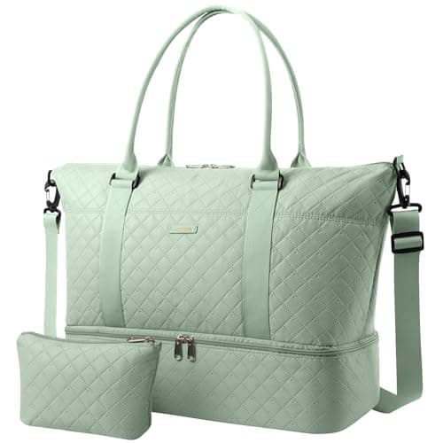 HOTOR Travel Duffel Bag Weekender Bags for Women Gym Tote Bags with Shoe Compartment Carry On Overnight Bag with Toiletry Bag for Travel Essentials and Travel Accessories Green 15818187