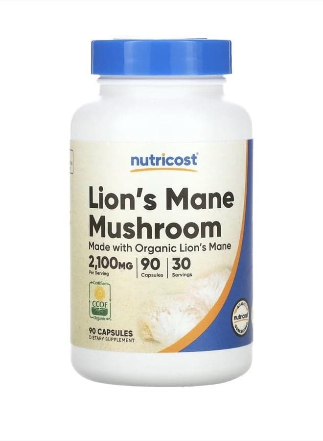 Lion's Mane Mushroom, 2100mg - 90 Capsules