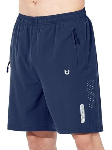 NORTHYARD Men's Athletic Running Shorts Quick Dry Workout Shorts 7"/ 5"/ 9" Lightweight Sports Gym Basketball Shorts Hiking Exercise DARKBLUE L