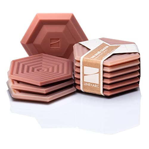 LINEARC Extra Thick Silicone Coasters As Seen in NYTimes WireCutter Waterproof AntiStain HeatSafe DishwasherSafe Degr Coasters Set of 6 Clay Outdoor Rubber MidCentury Modern