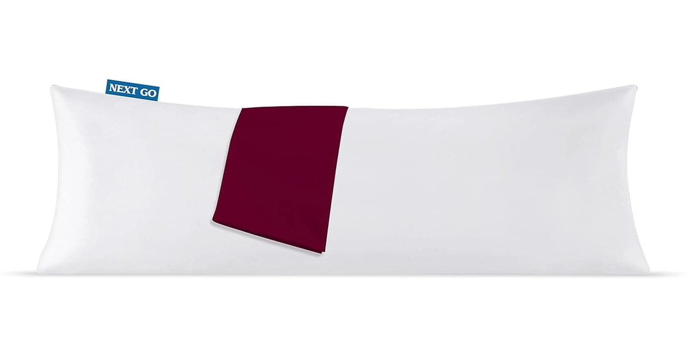 Coca Industries Cotton Large Pillow 20x54 inchMaroon