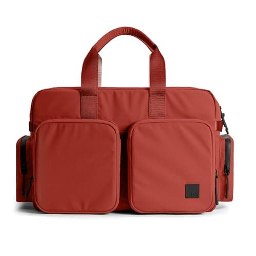 DailyObjects Pivot Duffle Bag (36L) |Unisex|Spacious Compartment|Multi Zippered Pockets|Lightweight|Stylish| Gym | Travel |Recycled Nylon Ripstop|Water Repellent|Adjustable Padded Strap (Red)