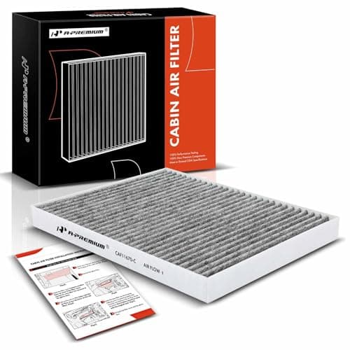 A-Premium Cabin Air Filter with Activated Carbon Compatible with Ford EcoSport 2018-2022, Fiesta 2011-2019, 1.0L 1.6L 2.0L, Replace# BE8Z19N619A