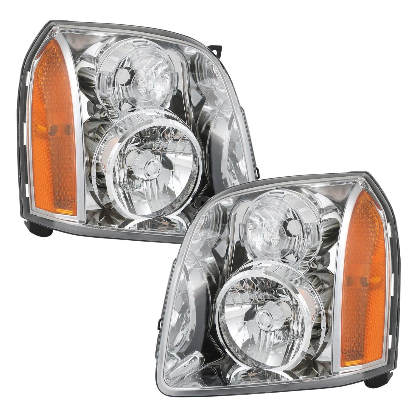 RADHLBNIU Headlights Assembly Pair Compatible with GMC Yukon XL 1500 2500 20072014 Replace 15861025 15861026