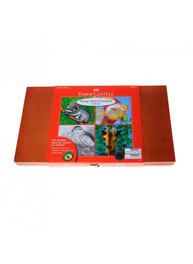 Faber-Castell Young Artist Essentials Gift Set - 64-Piece Premium Quality Art Set for Kids