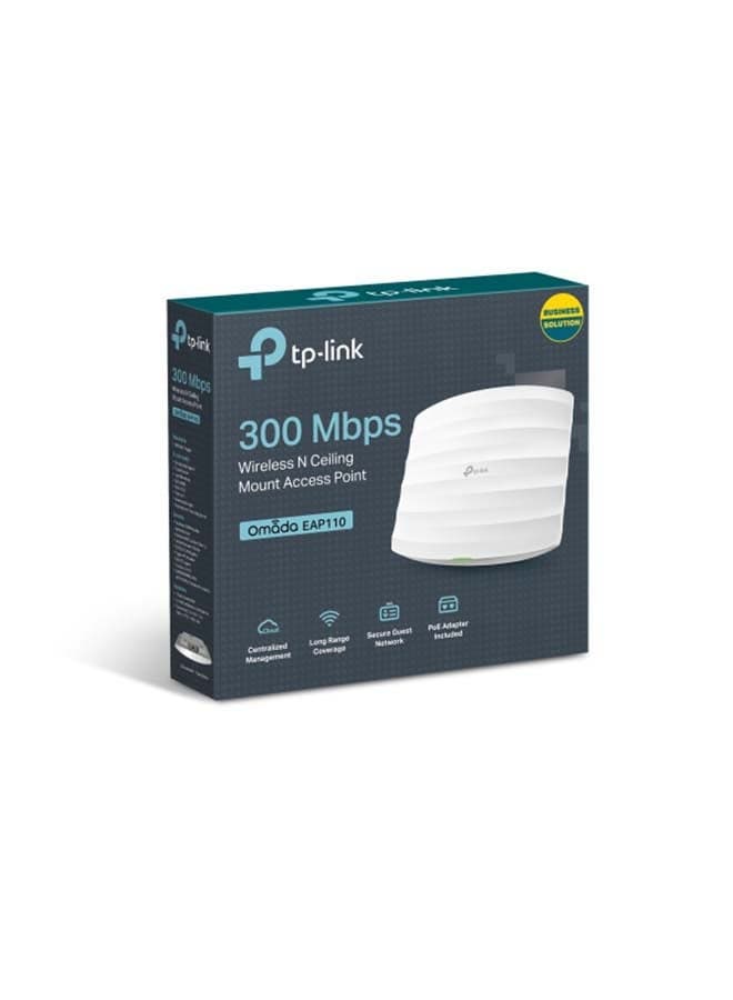 300 Mbps Ceiling Mount Wi-Fi Access Point | EAP110 white