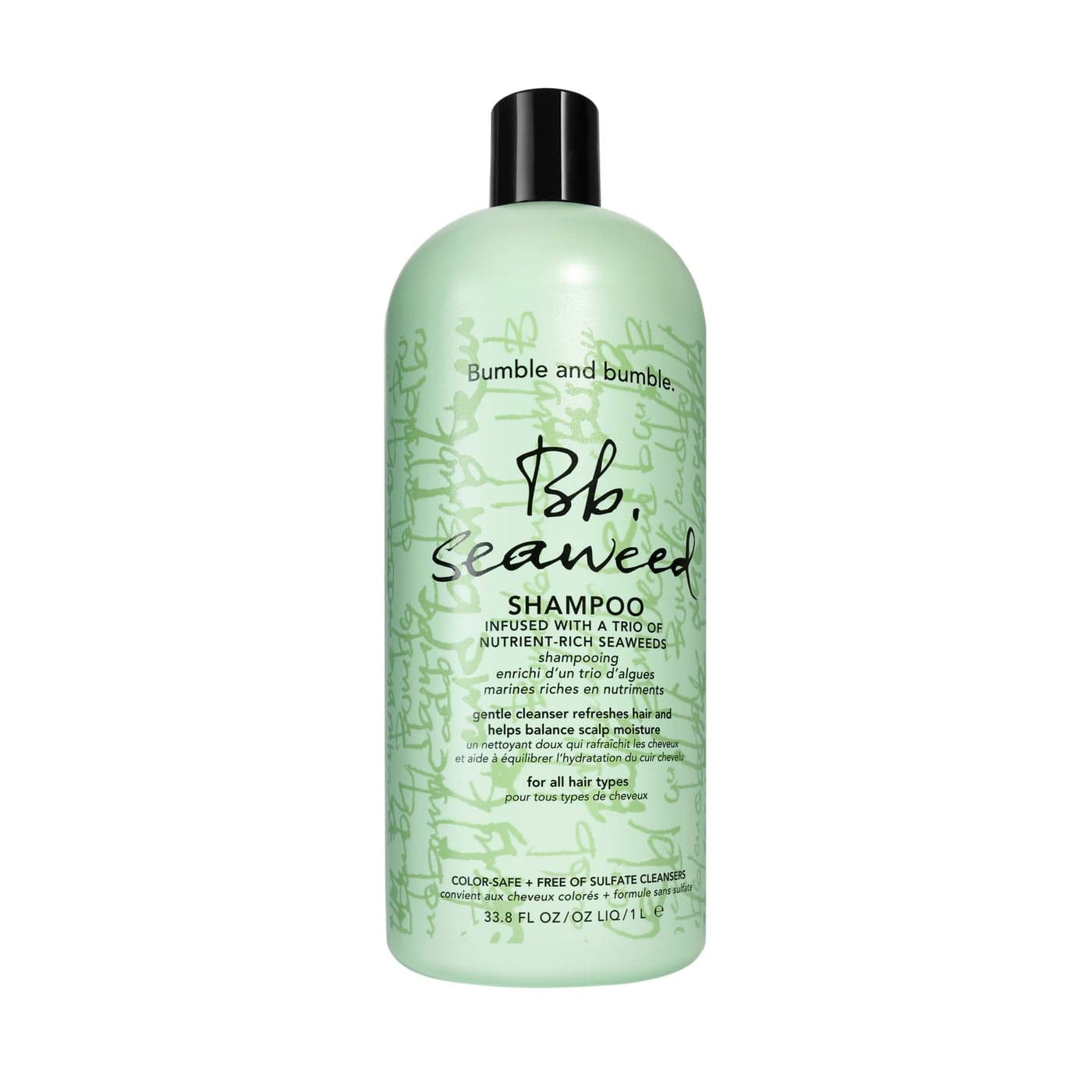 Bumble and bumble. Seaweed Hydrating Shampoo | For Fine-to-Medium Hair or Daily Washer | Sulfate-Free + Color Safe | Liter Size, Pump Sold Separately, 33.8 Fl Oz