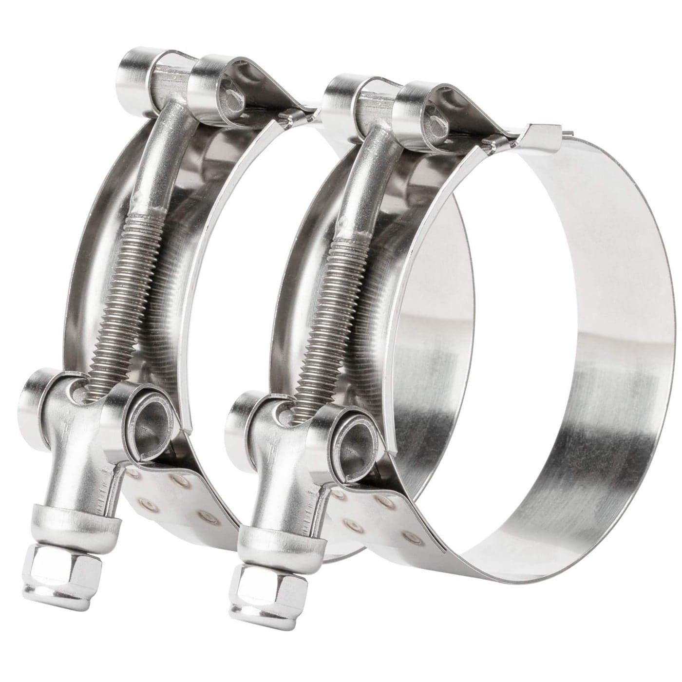 ISPINNER 2 Pack 5 Inch Stainless Steel TBolt Hose Clamps Clamp Range 133141mm for 5 Hose ID Pack of 2