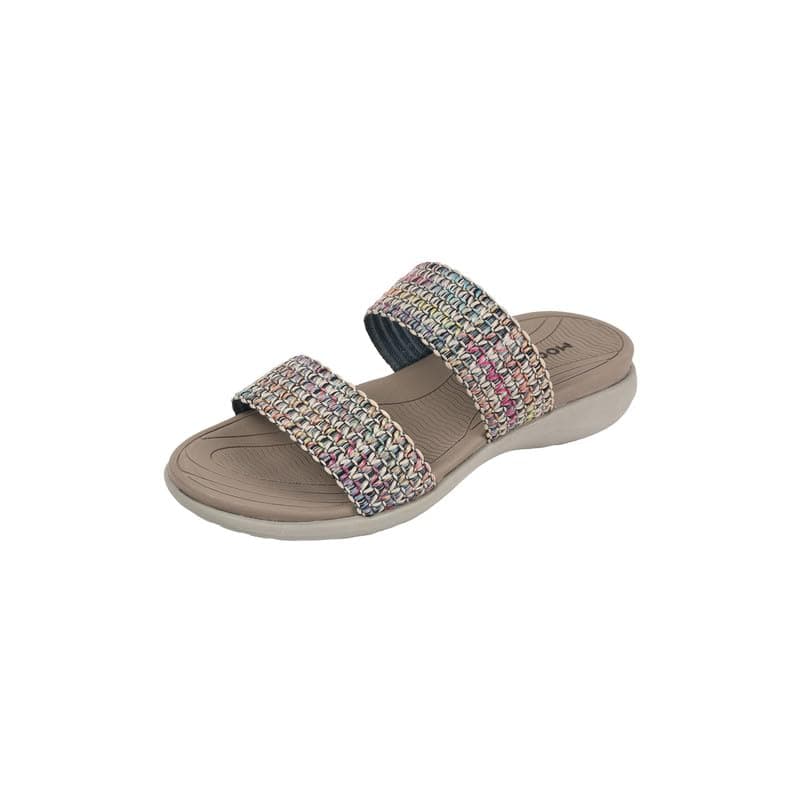 Mochi Women's Grey Stylish Double Strap- Slip On Sandal UK/6 EU/39 (41-391)