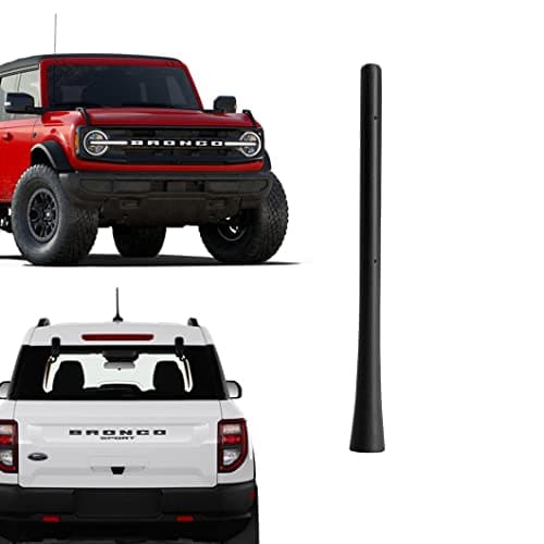 Short AM FM Radio Antenna Compatible with Ford Bronco Full Size and Sport 2021 2022 2023 2024, Good Reception, Car Wash Proof, Black 7 Inch, for 2021 2022 2023 2024 Ford Bronco Accessories