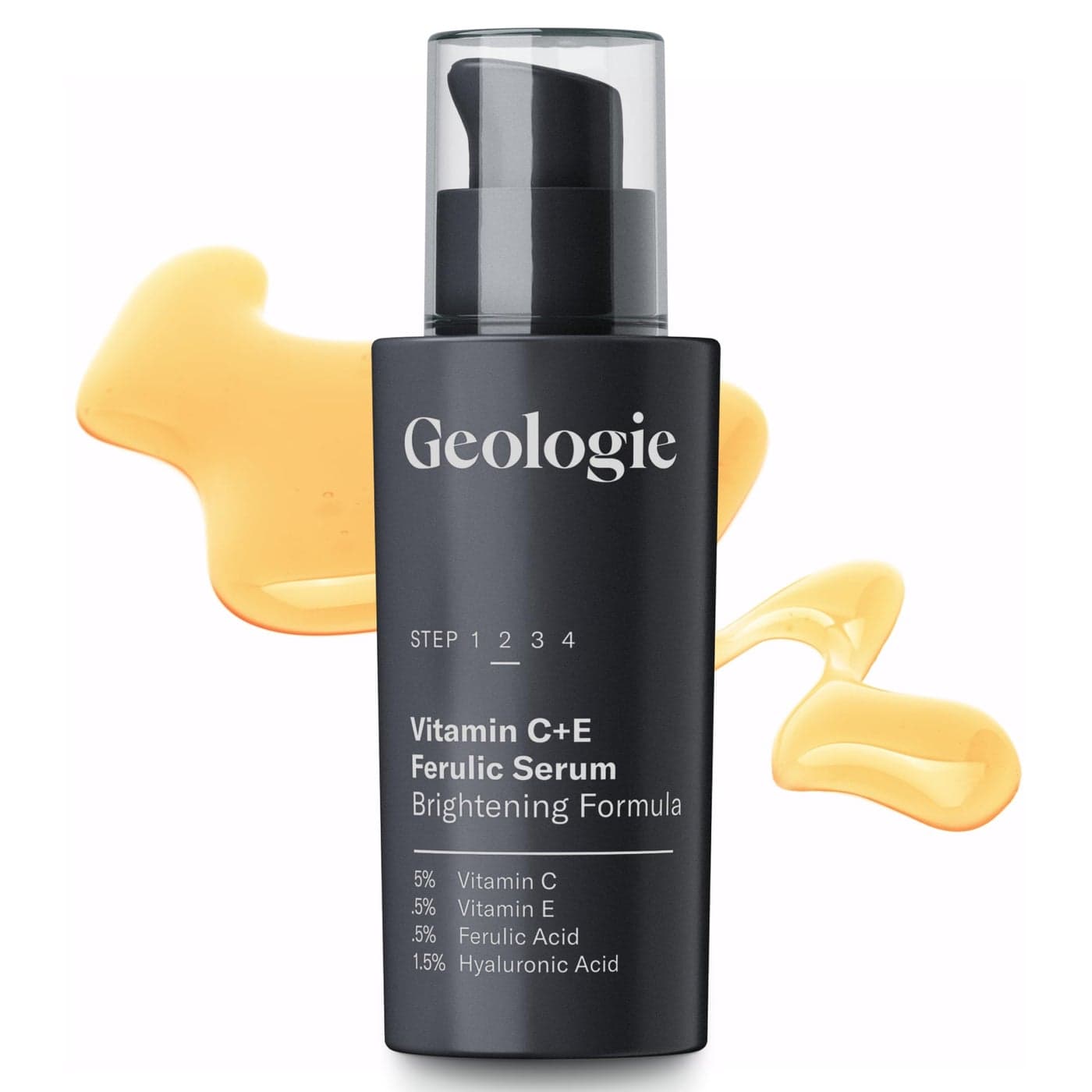 Geologie Vitamin CE Ferulic Acid Face Serum Brightening Firming AntiAging Gel Formula 5 LightProtected Stabilized Vitamin C 05 Vitamin E 15 Hyaluronic Acid 30 ML
